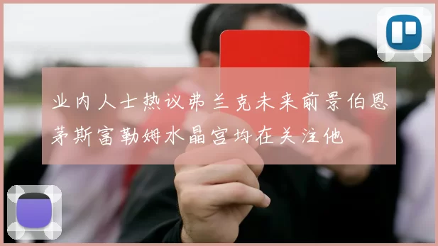 业内人士热议弗兰克未来前景伯恩茅斯富勒姆水晶宫均在关注他